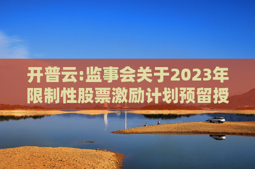 开普云:监事会关于2023年限制性股票激励计划预留授予激励对象名单的核查意见（截止授予日）