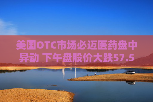 美国OTC市场必迈医药盘中异动 下午盘股价大跌57.50%报0.009美元