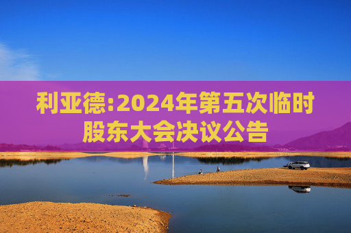 利亚德:2024年第五次临时股东大会决议公告