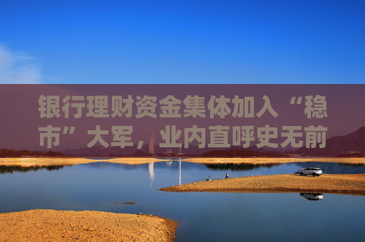 银行理财资金集体加入“稳市”大军，业内直呼史无前例，有机构动用自营资金增持旗下产品